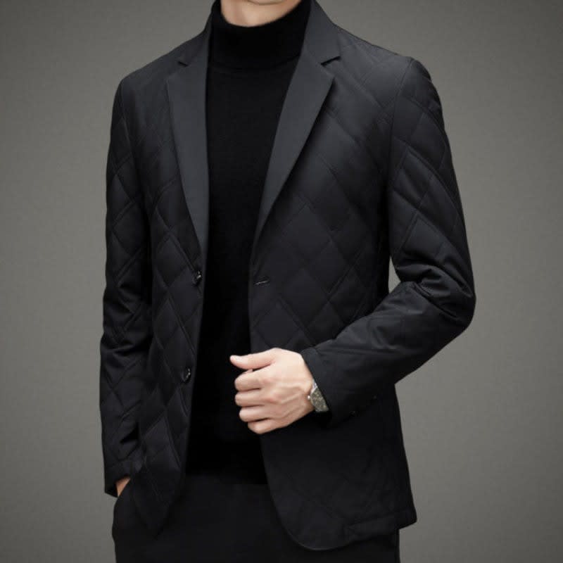 Men's Quilted Padded Blazer Jacket | Tomos_5