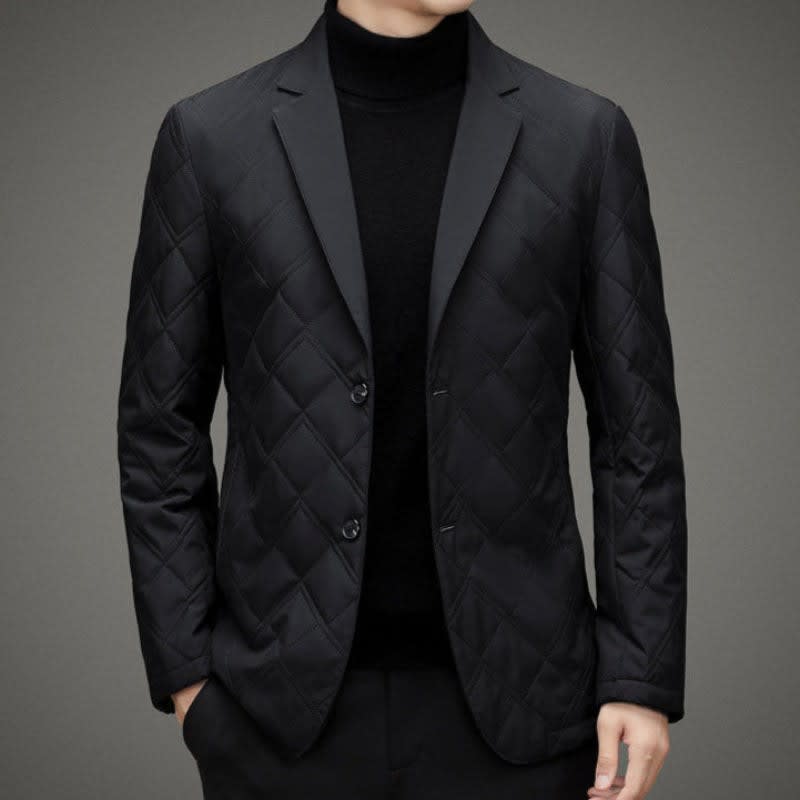 Men's Quilted Padded Blazer Jacket | Tomos_6