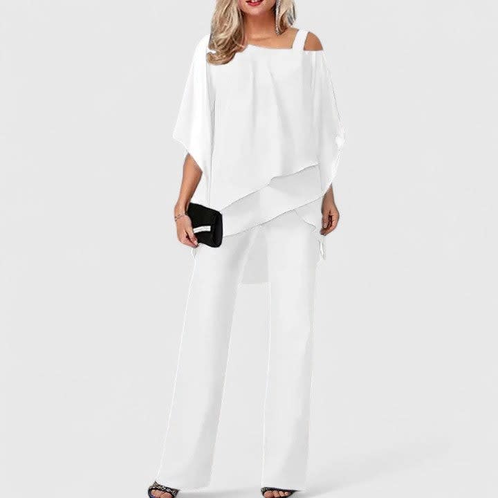 Women's Cape Overlay Two Piece Trouser Set | Gina_3