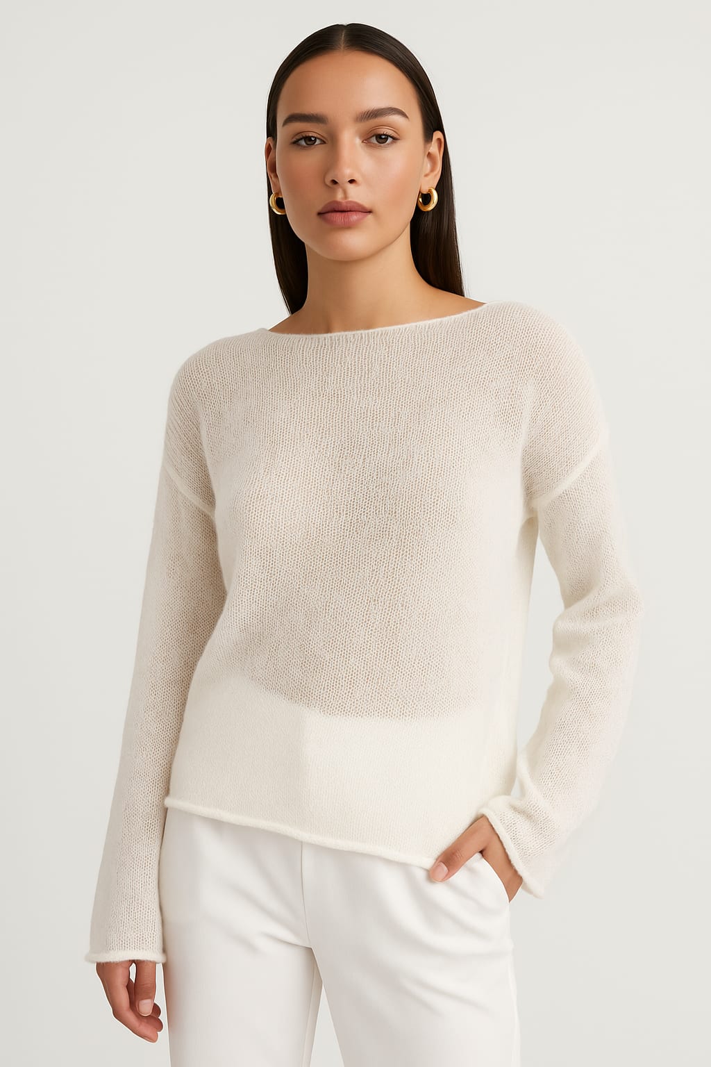 Women's Sheer Knit Jumper | Kensa_2