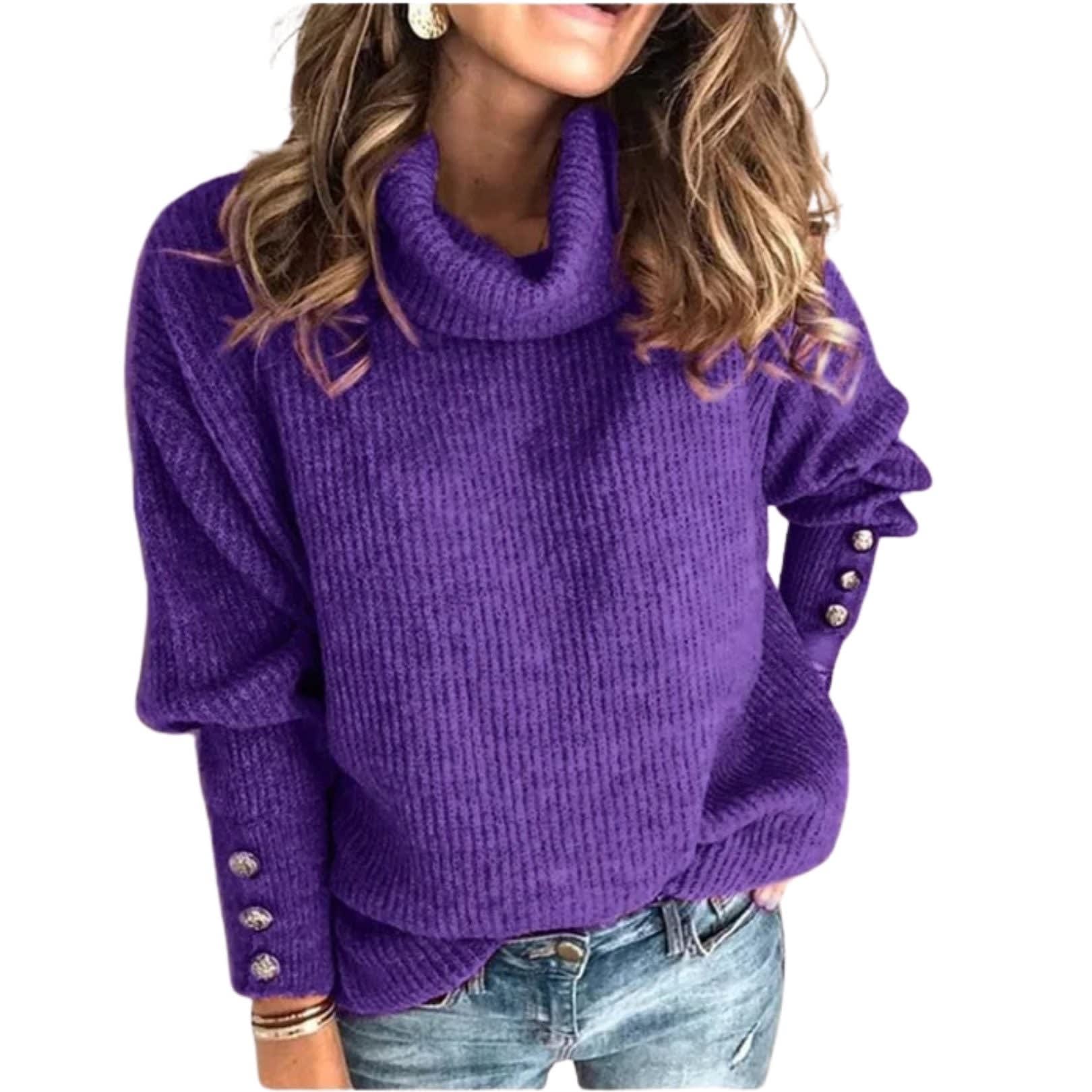 Women's Ribbed Knit Cowl Neck Jumper | Madge_5