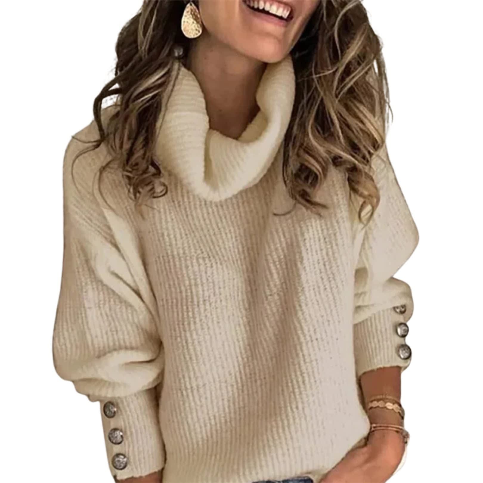 Women's Ribbed Knit Cowl Neck Jumper | Madge_7