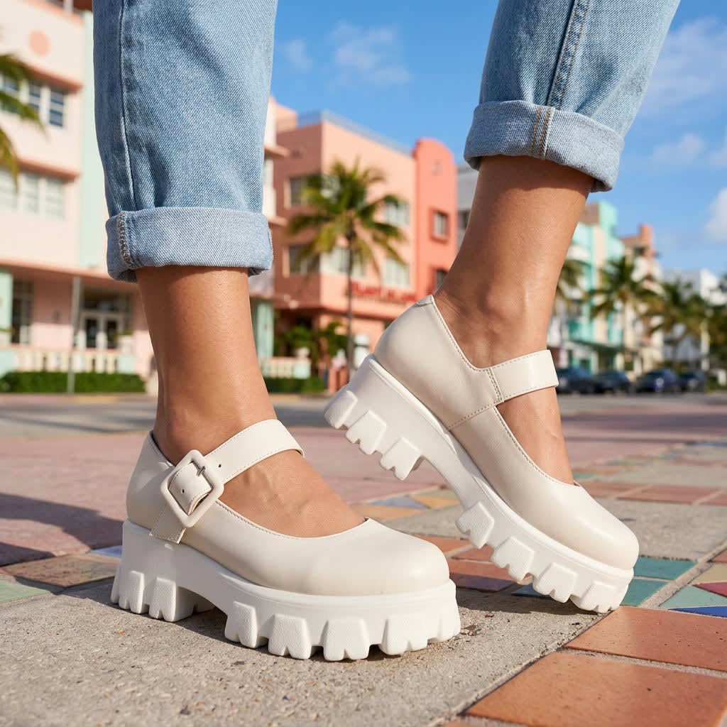 Women's Chunky Platform Mary Jane Shoes | Anthea_2