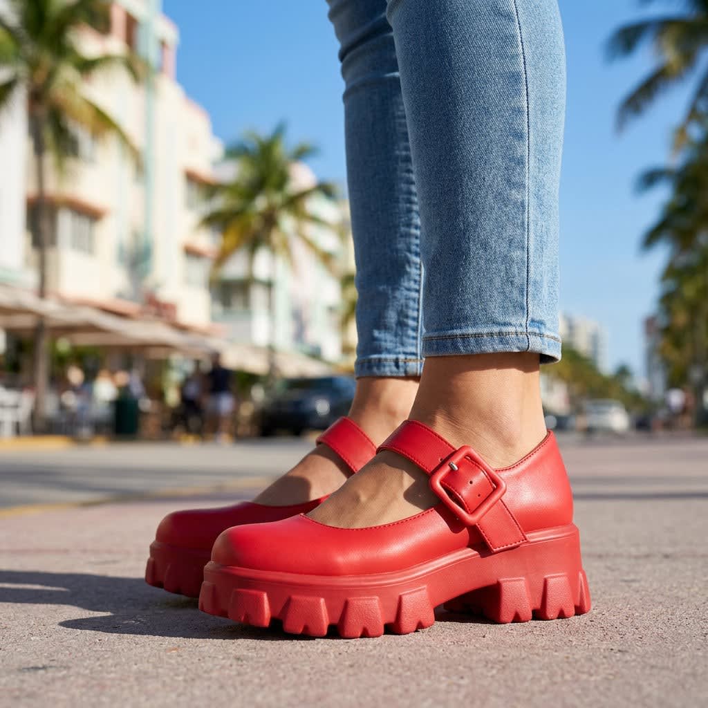 Women's Chunky Platform Mary Jane Shoes | Anthea_3