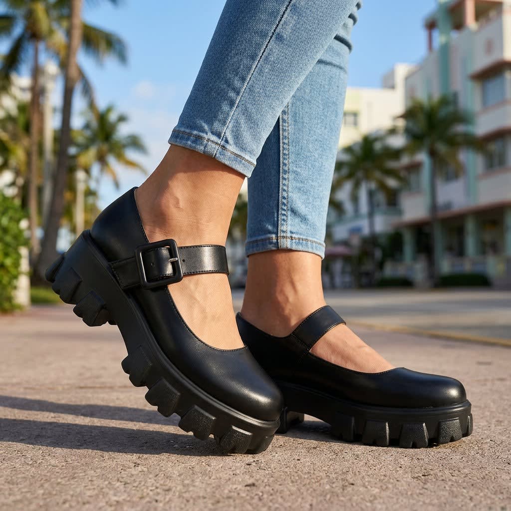 Women's Chunky Platform Mary Jane Shoes | Anthea_5