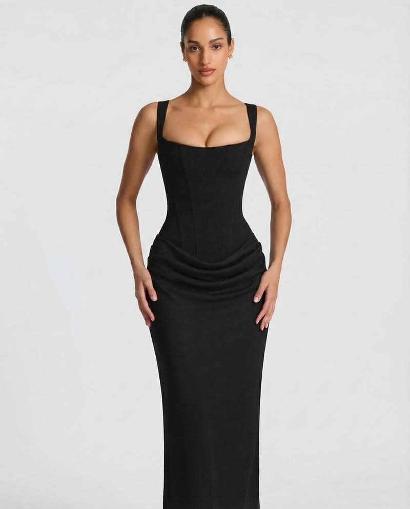 Women's Satin Corset Maxi Dress | Avis_7
