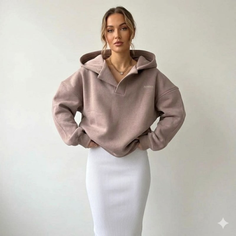 Women's Oversized Fleece Hoodie | Bertha_1