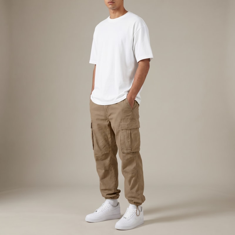 Men's Relaxed Fit Cargo Trousers | Cathal_1