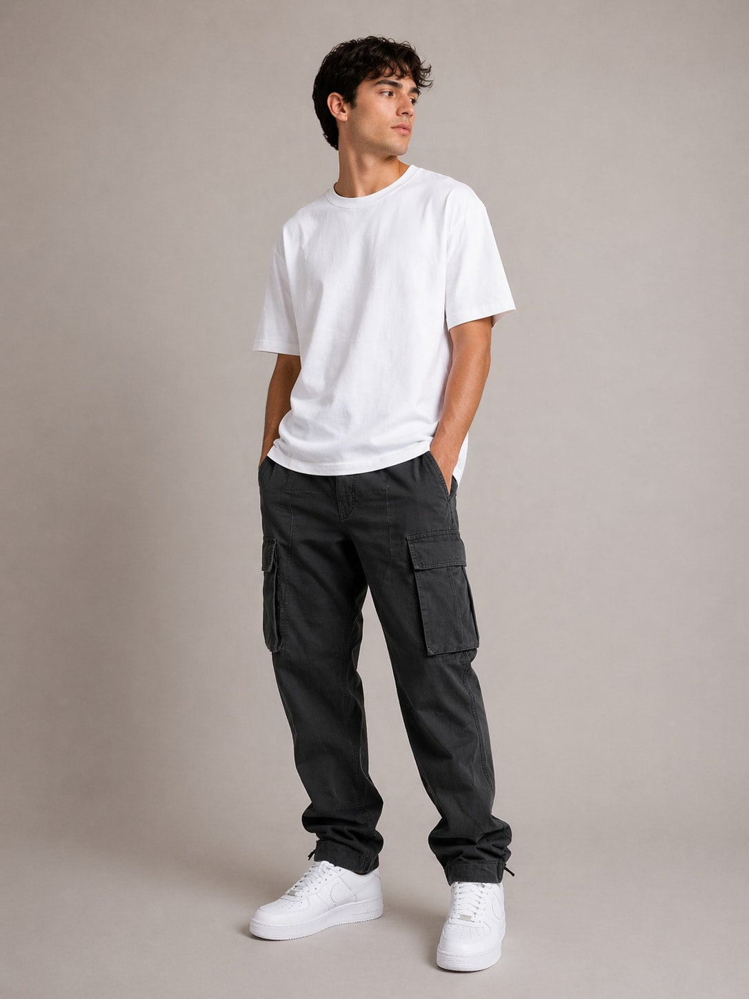 Men's Relaxed Fit Cargo Trousers | Cathal_2