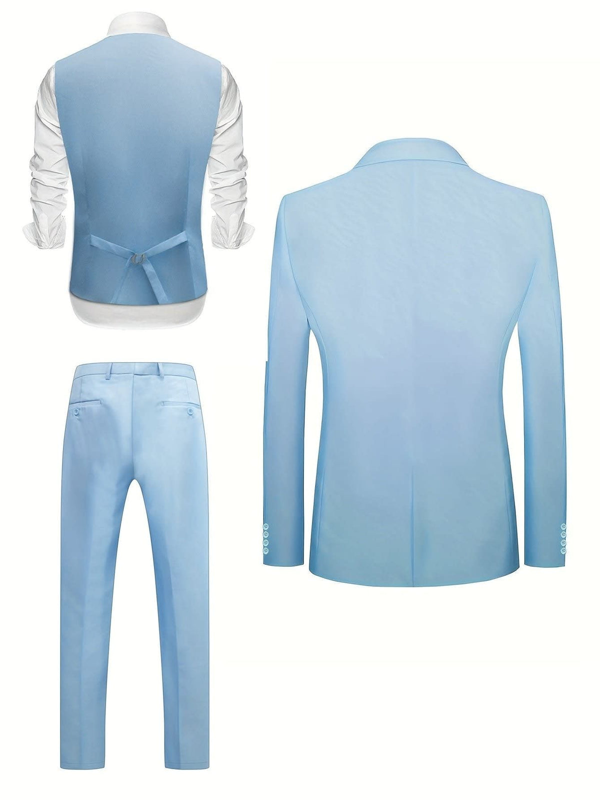 Men's Light Blue Three-Piece Suit | Esmond_4