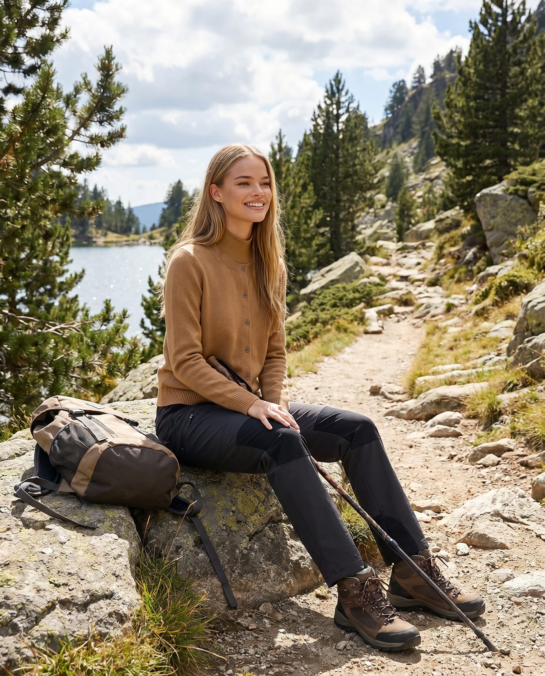 Women's Button Front Knit Cardigan | Eluned_3