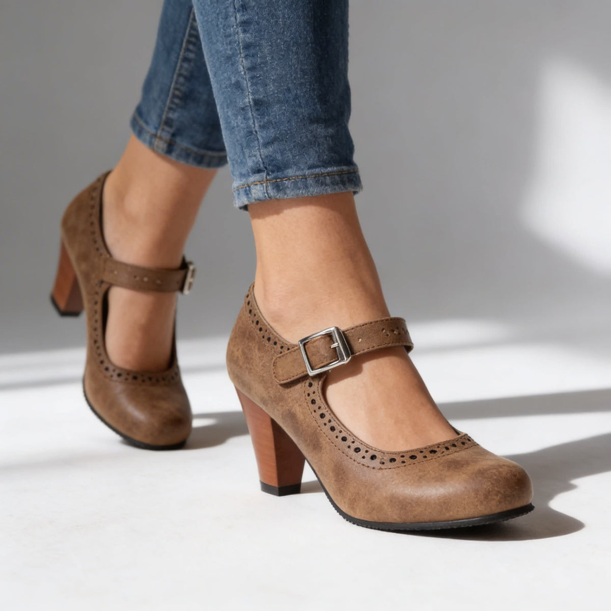 Women's Brogue Mary Jane Heels | Sinead_6