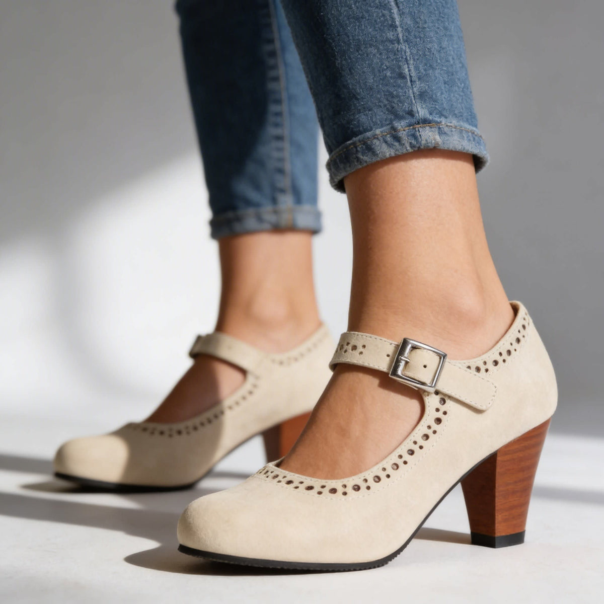 Women's Brogue Mary Jane Heels | Sinead_8