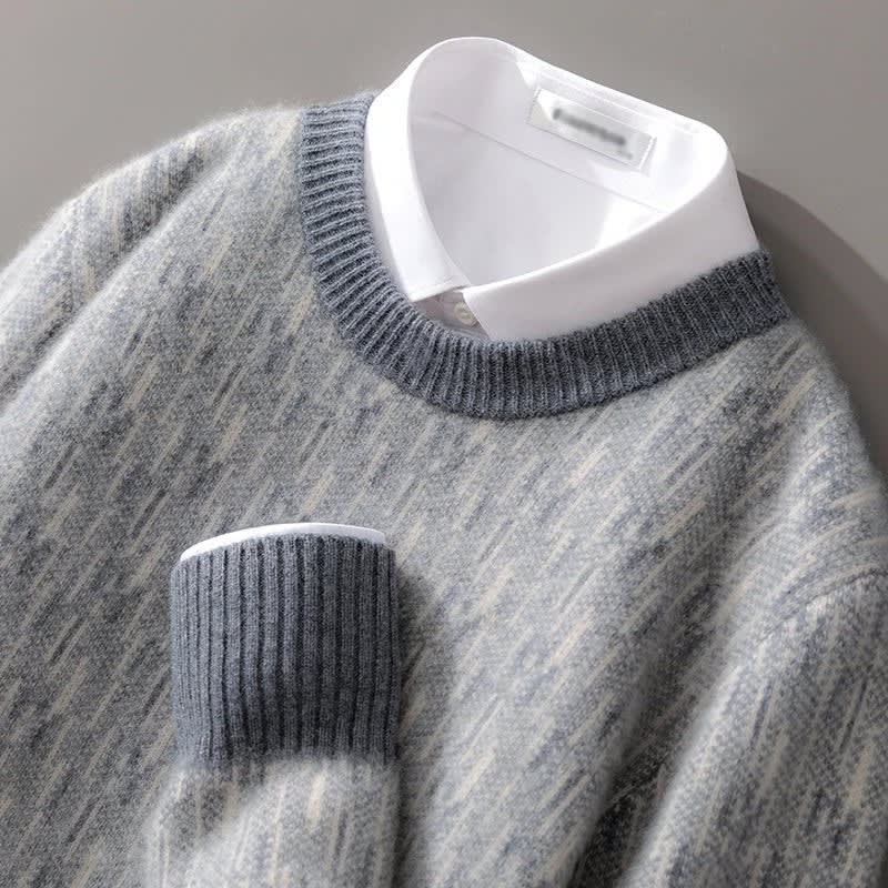 Men's Cashmere Round Neck Jumper | Duke_5