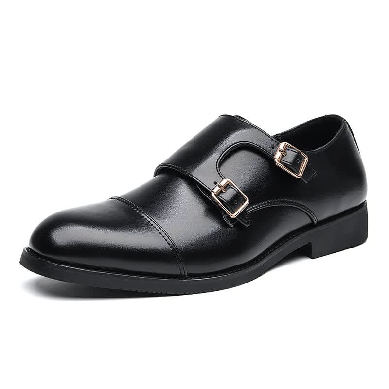 Men's Leather Double Monk Strap Shoes | Gwilym_7