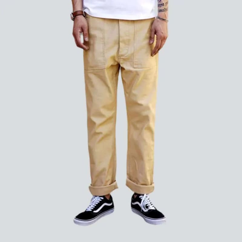 Men's Straight Leg Utility Trousers | Steven_1