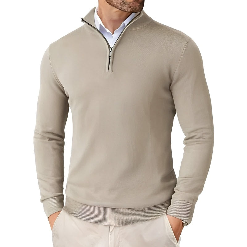 Men's Quarter Zip Knit Jumper | Elio_1