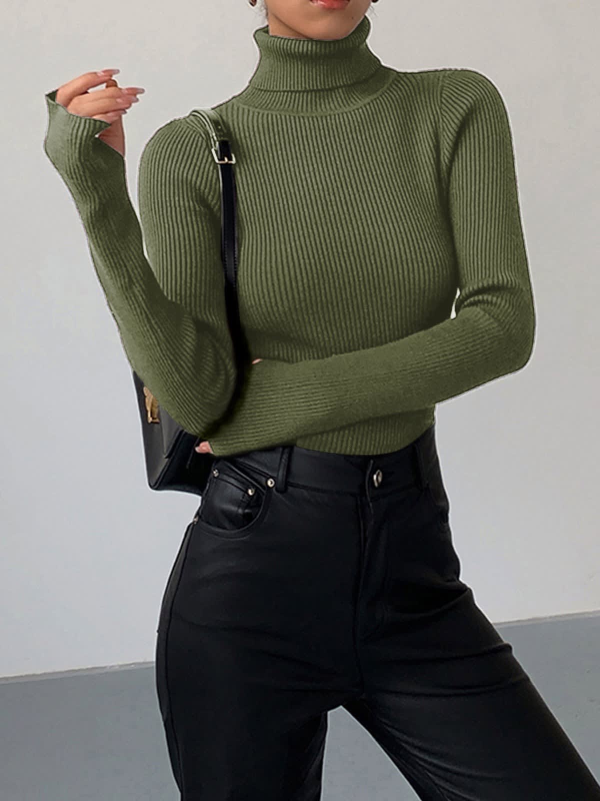 Women's Ribbed Turtleneck Jumper | Trixie_10