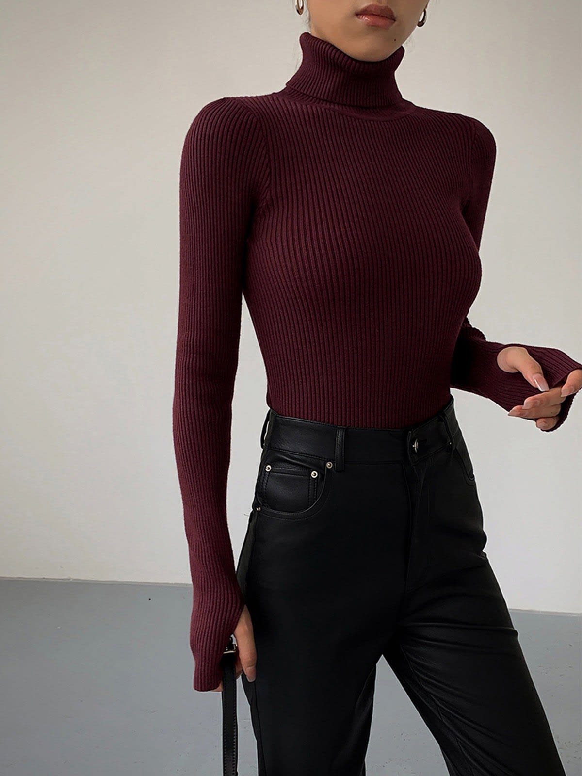 Women's Ribbed Turtleneck Jumper | Trixie_4