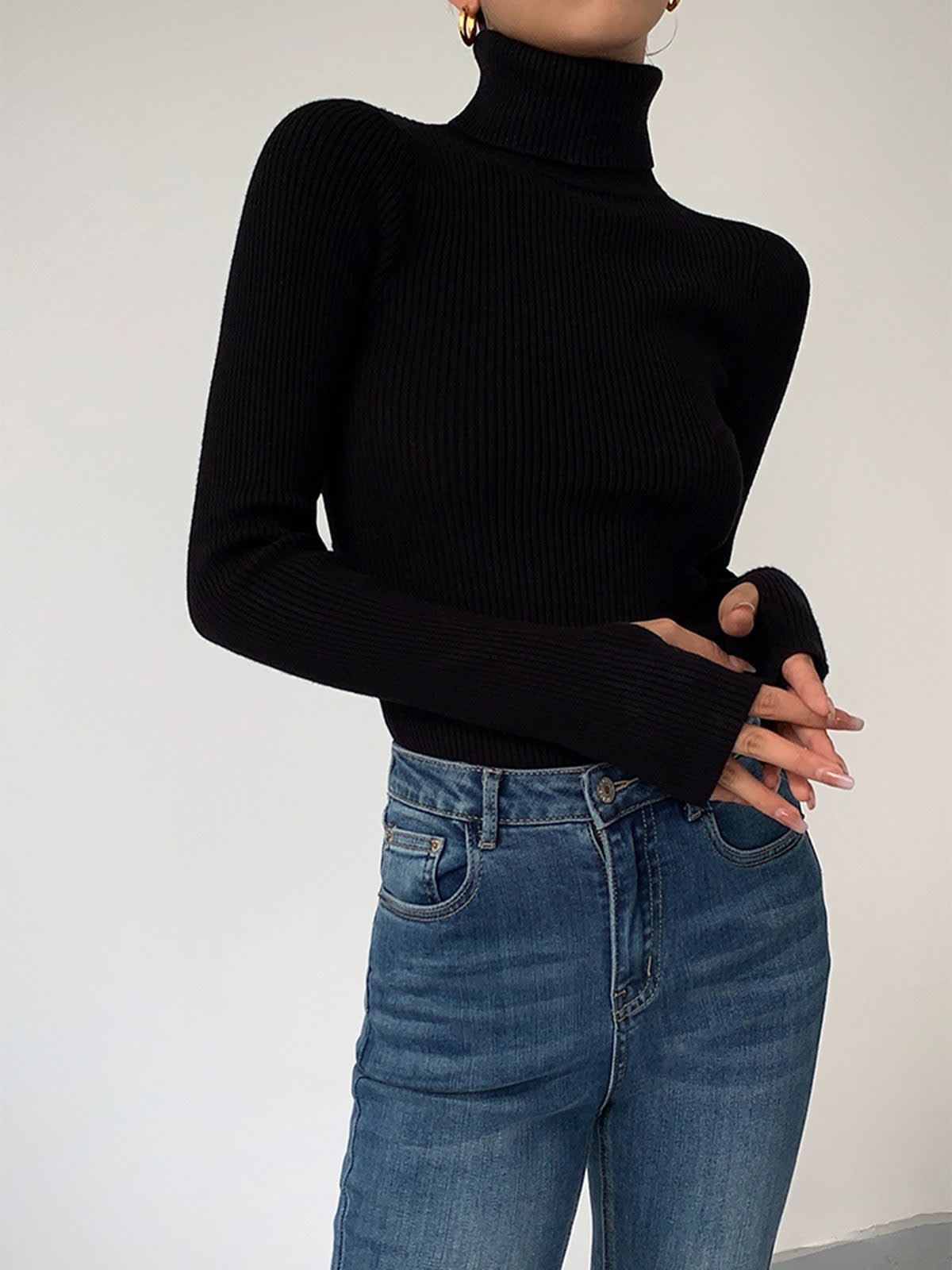 Women's Ribbed Turtleneck Jumper | Trixie_6