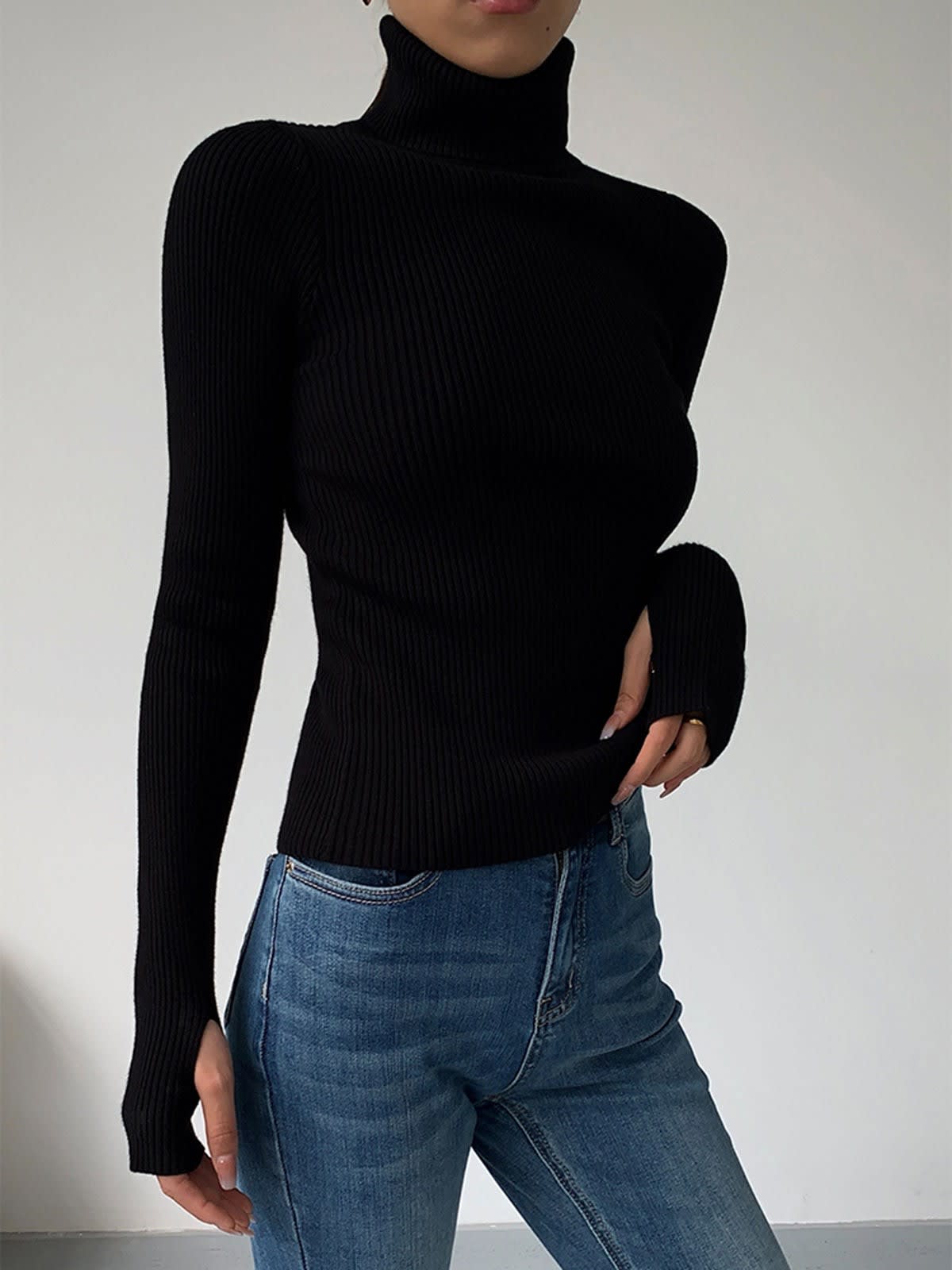 Women's Ribbed Turtleneck Jumper | Trixie_7