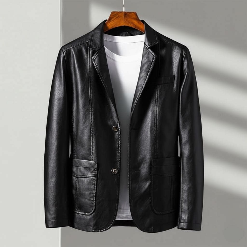 Men's Tailored Leather Blazer | Wallace_3