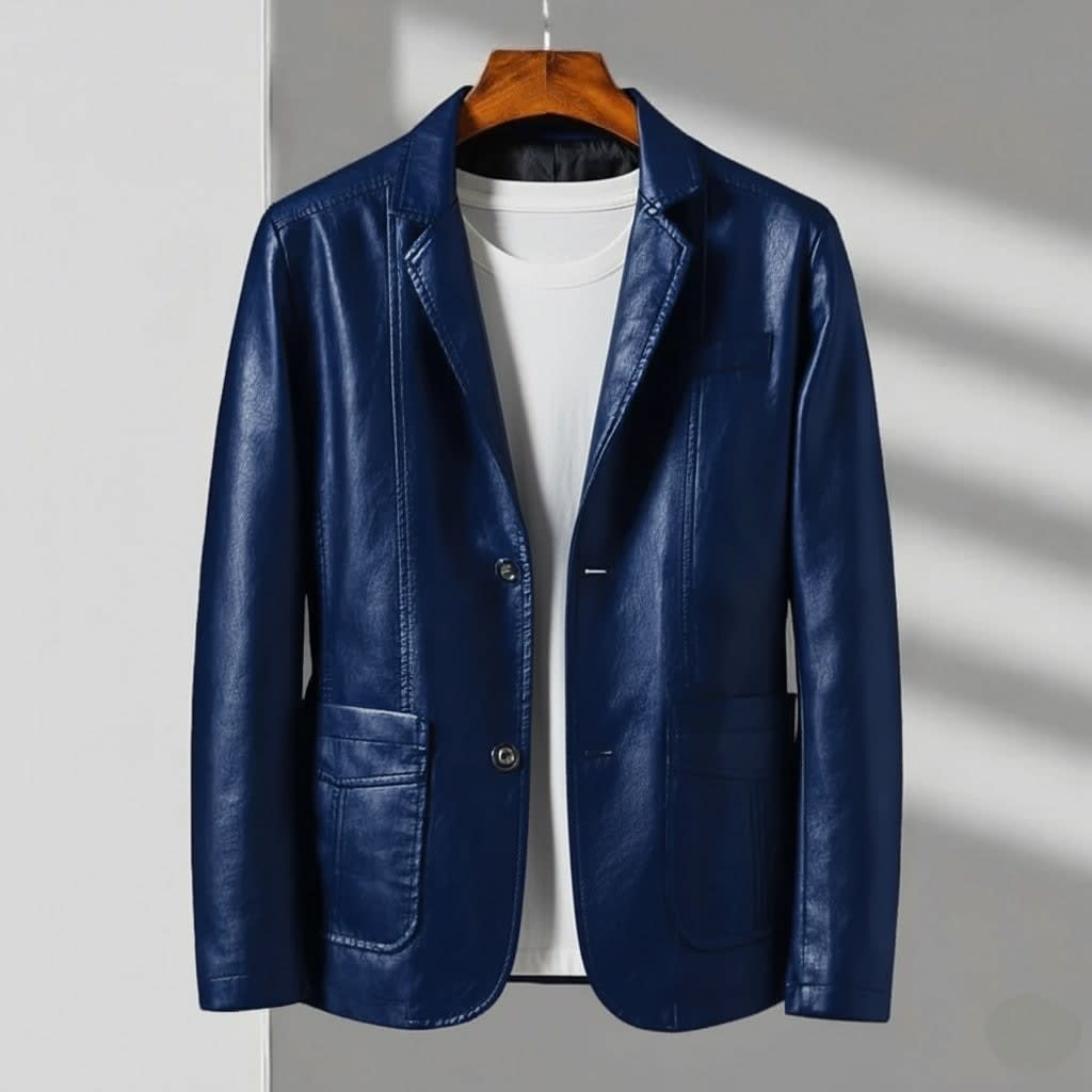 Men's Tailored Leather Blazer | Wallace_5