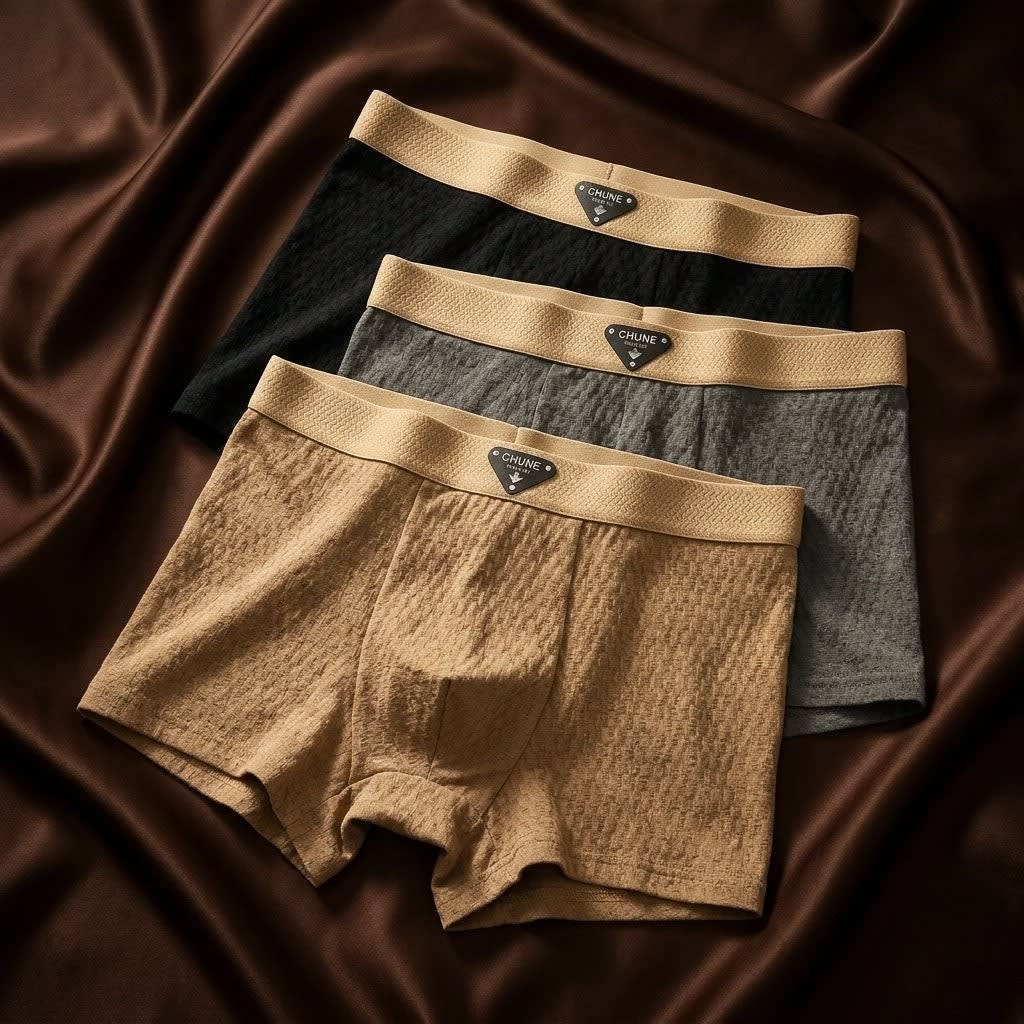 Men's Waffle Knit Organic Cotton Boxer Briefs | Rowland_6