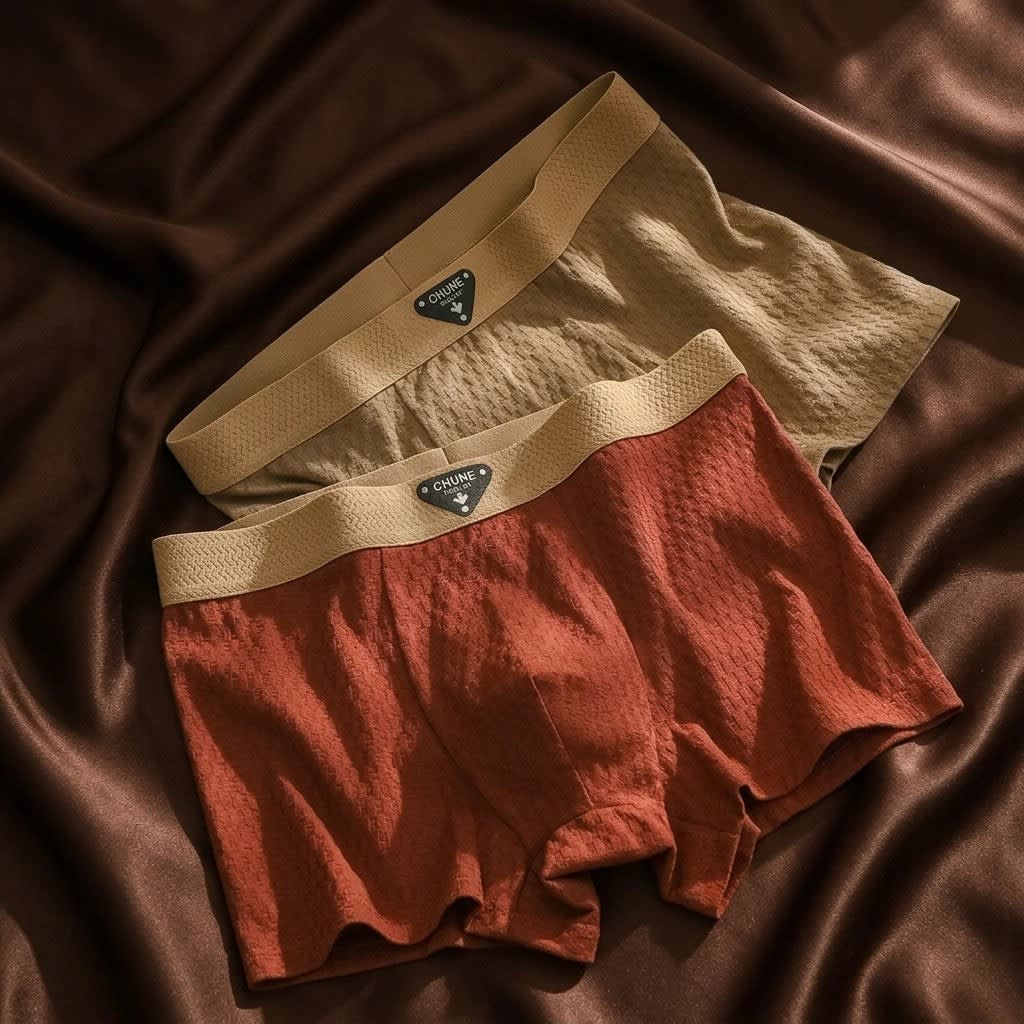 Men's Waffle Knit Organic Cotton Boxer Briefs | Rowland_8