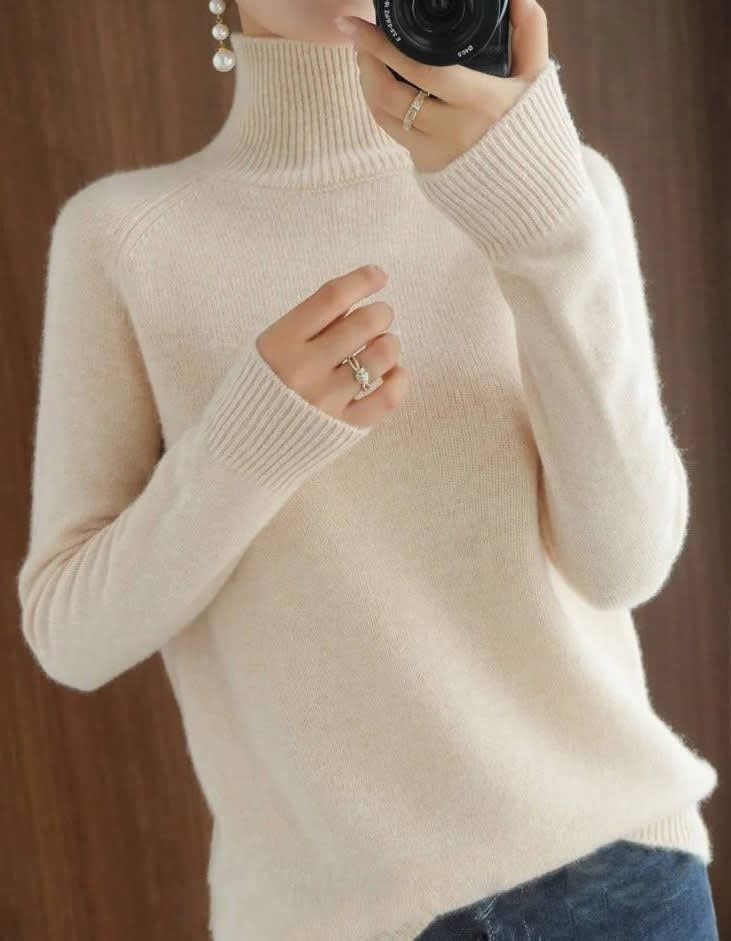 Women's Ribbed Knit Turtleneck Jumper | Mercy_5