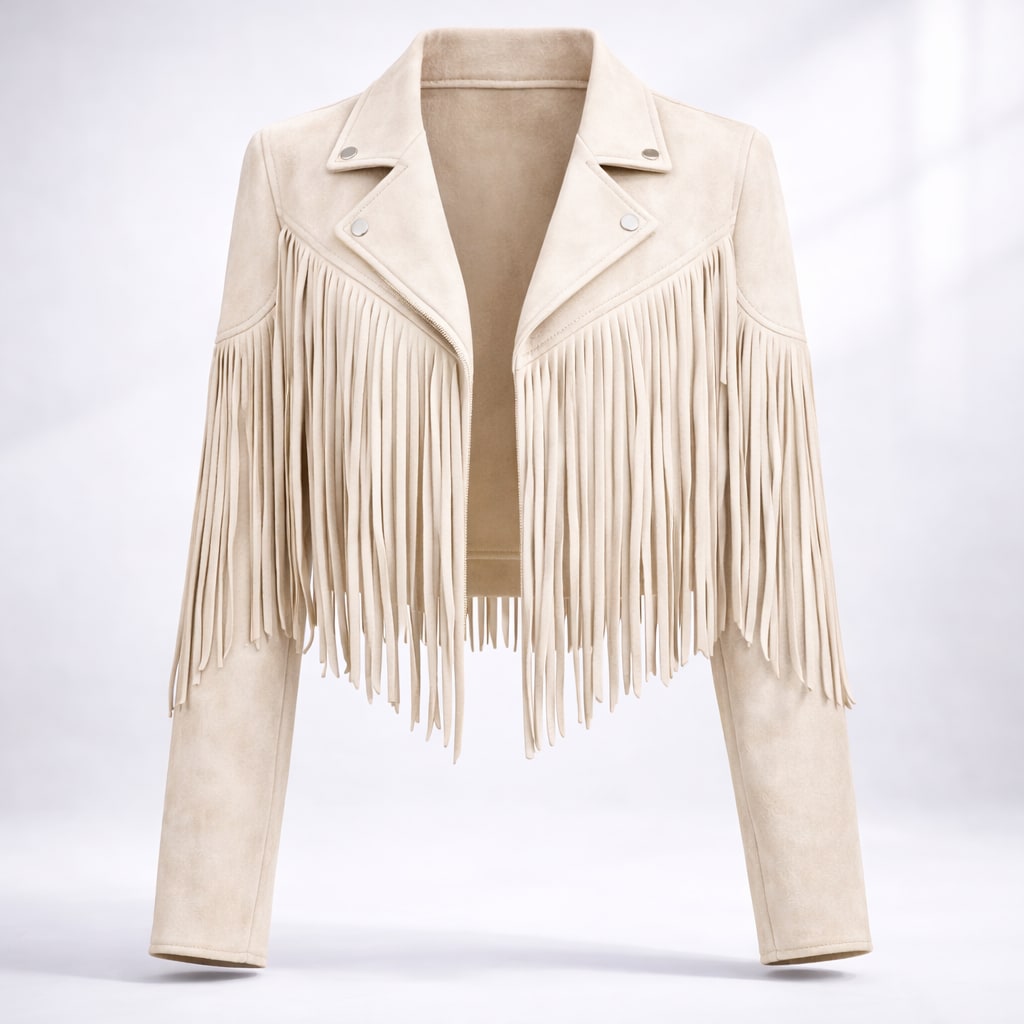 Women's Faux Suede Fringe Jacket | Marisa_13