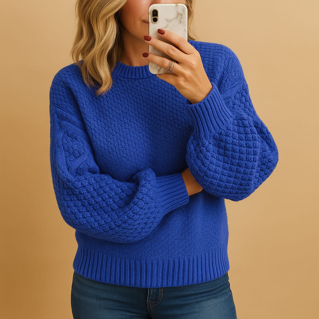 Women's Cable Knit Round Neck Jumper | Merryn_3