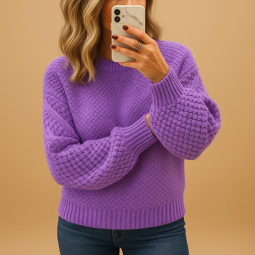 Women's Cable Knit Round Neck Jumper | Merryn_6