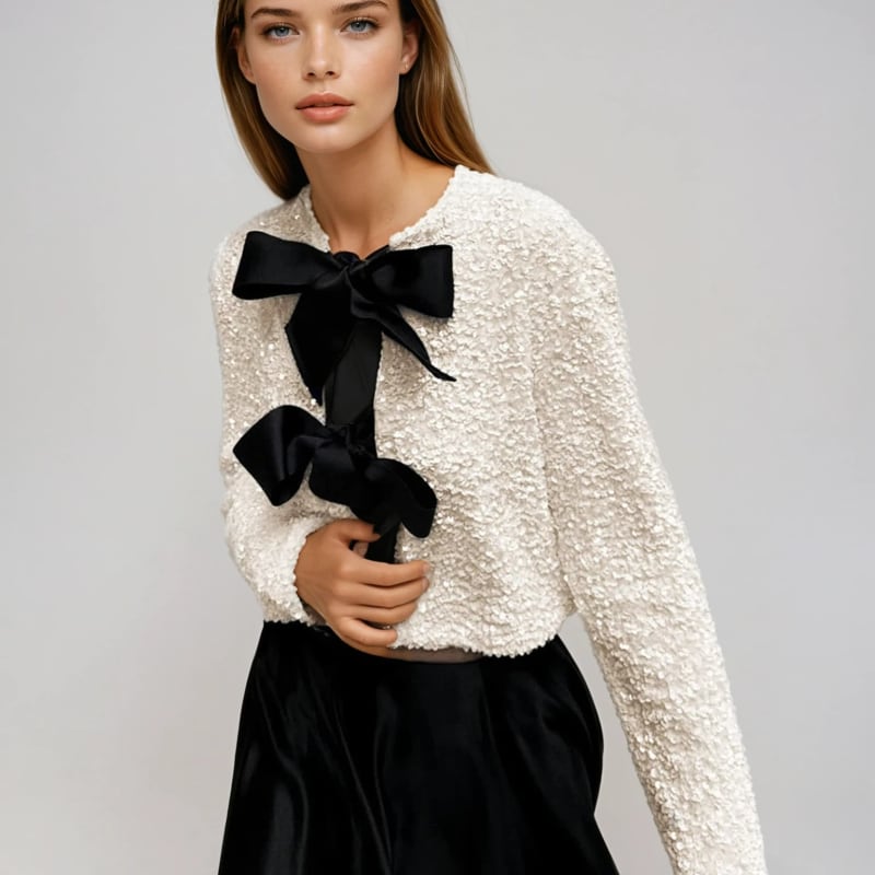 Women's Cropped Sequin Jacket | Gertie_1