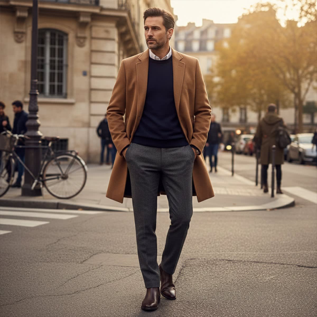 Men's Longline Tailored Winter Coat | Kingsley_12