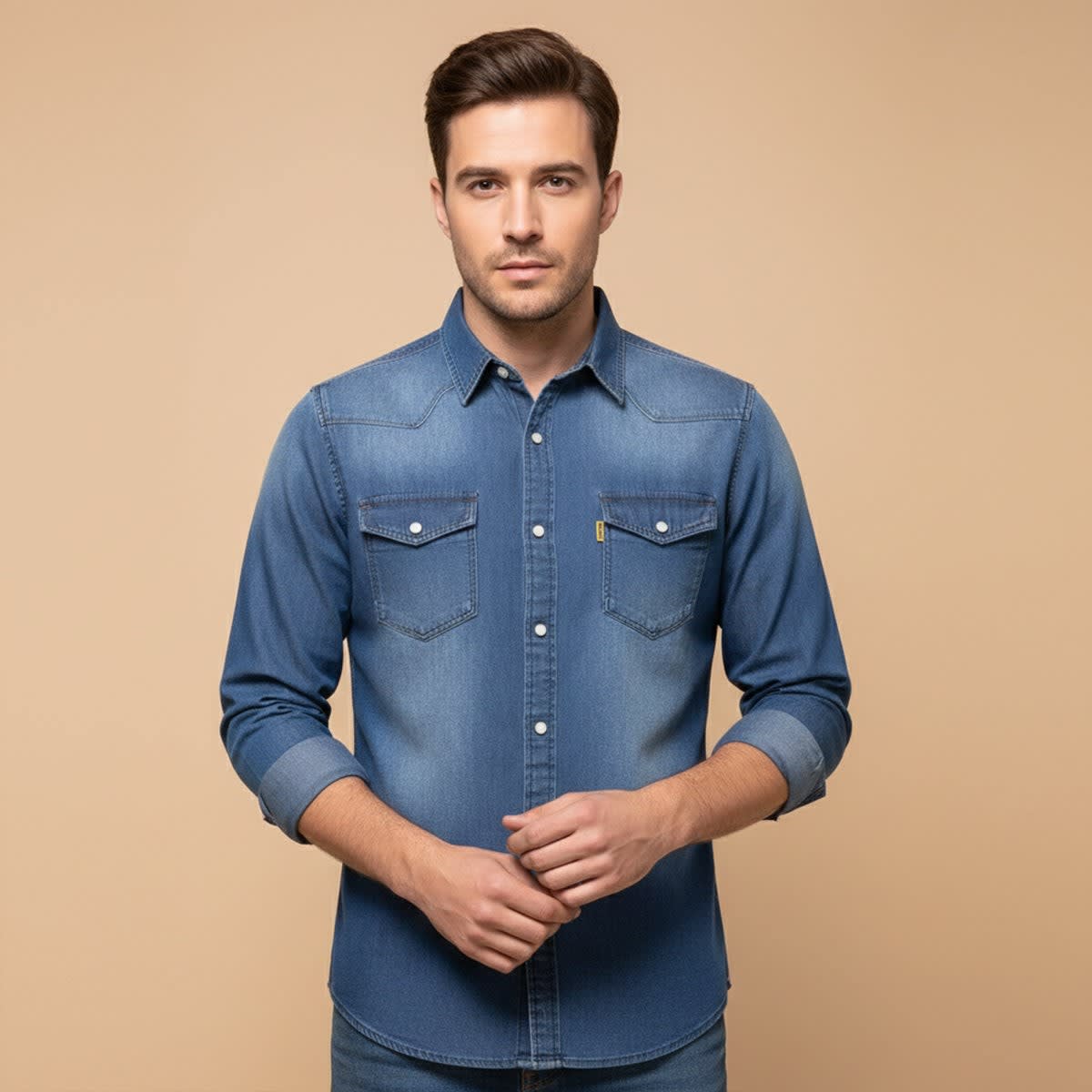 Men's Slim Fit Denim Shirt | Jem_2