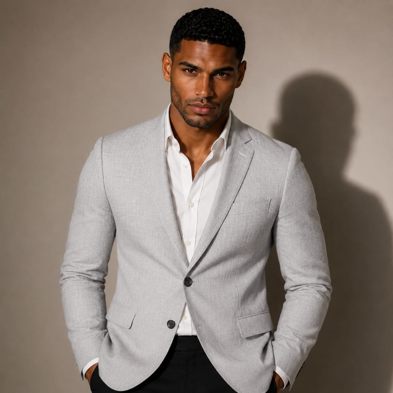 Men's Slim Fit Single Breasted Blazer | Wesley_4