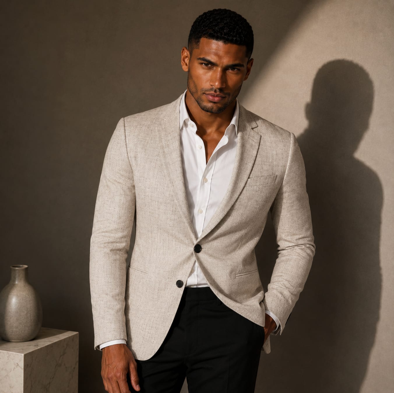 Men's Slim Fit Single Breasted Blazer | Wesley_6