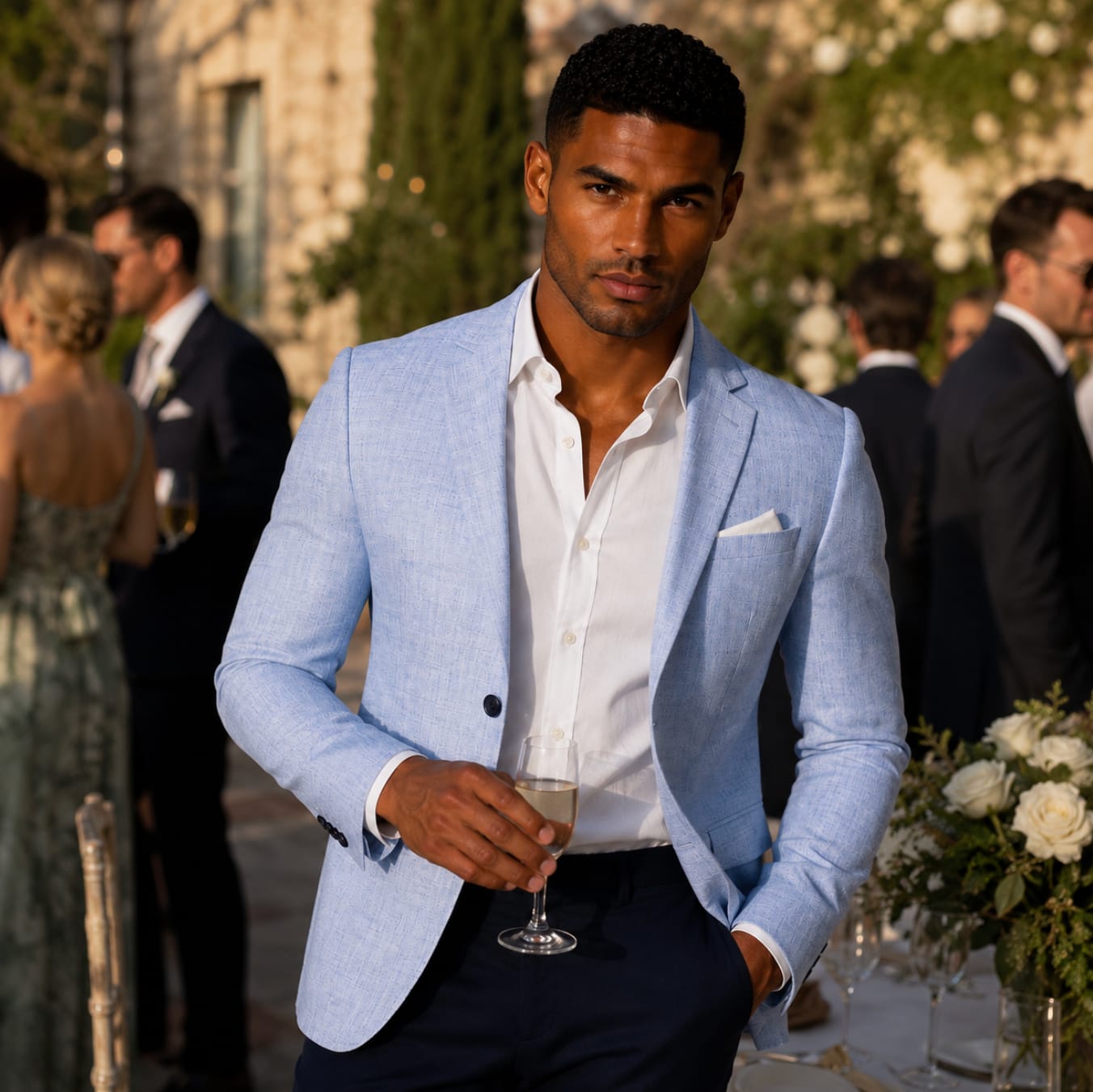 Men's Slim Fit Single Breasted Blazer | Wesley_9