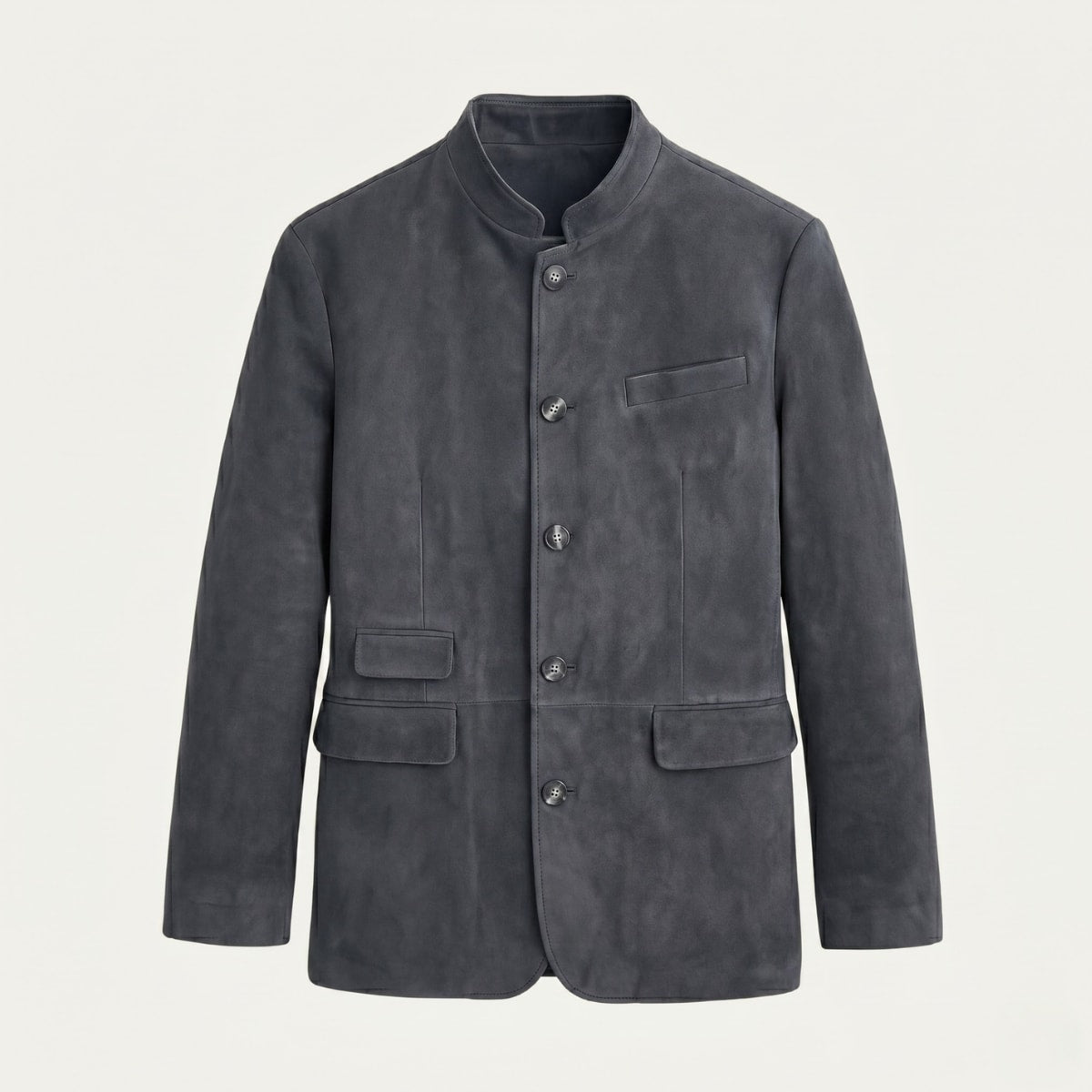 Men's Suede Stand Collar Jacket | Micah_5