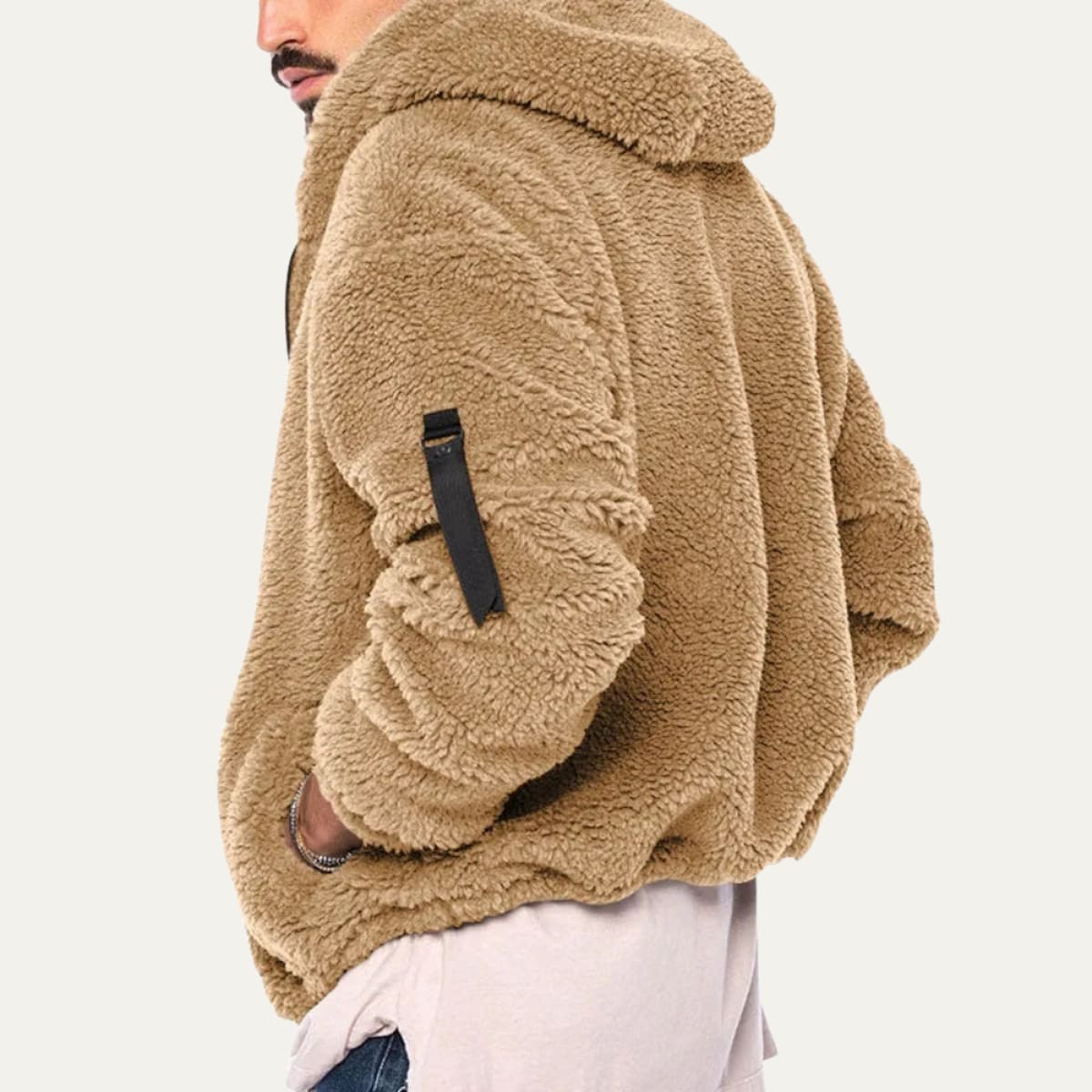 Men's Sherpa Fleece Zip Up Hoodie | Killian_4