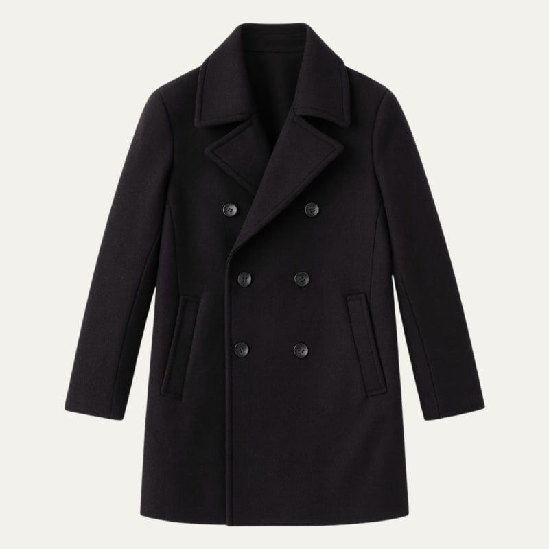 Men's Wool Blend Double Breasted Pea Coat | Joseph_1