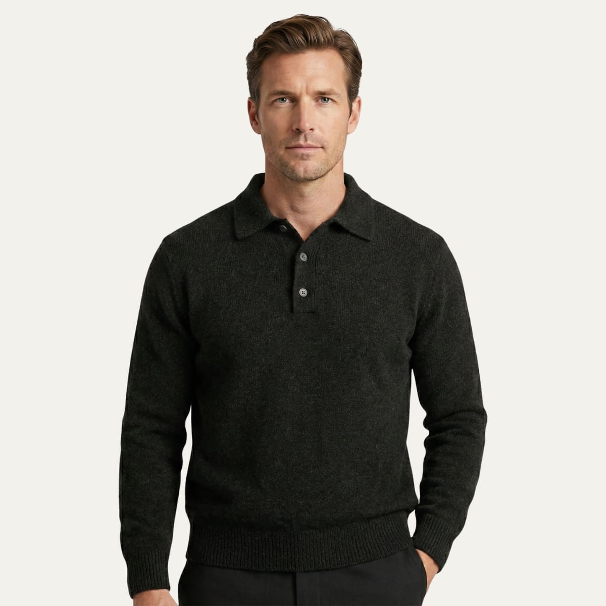 Men's Knit Polo Collar Jumper | Kenneth_4