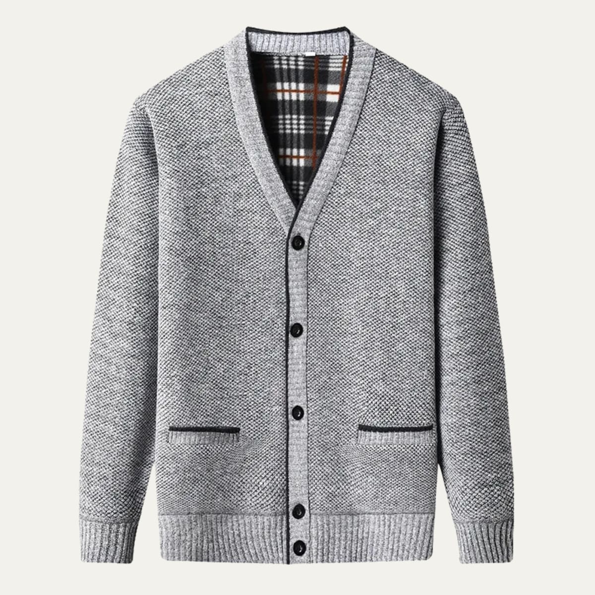 Men's Fleece Lined Knit Cardigan | Jacob_5