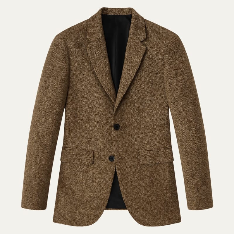 Men's Wool Blend Herringbone Blazer | Emmett_1