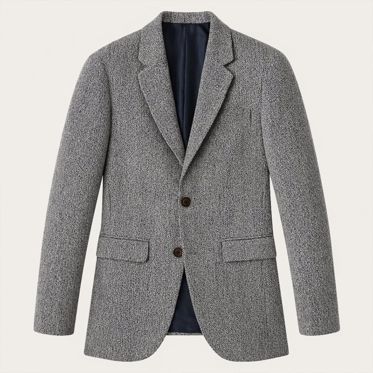 Men's Wool Blend Herringbone Blazer | Emmett_5