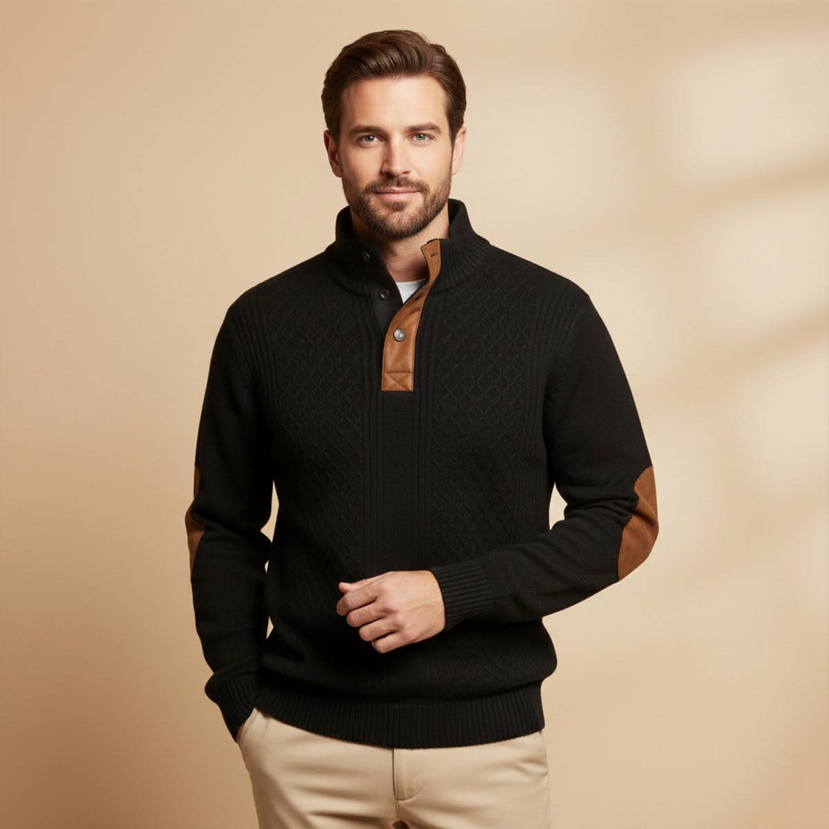 Men's Cable Knit Jumper | Lance_10