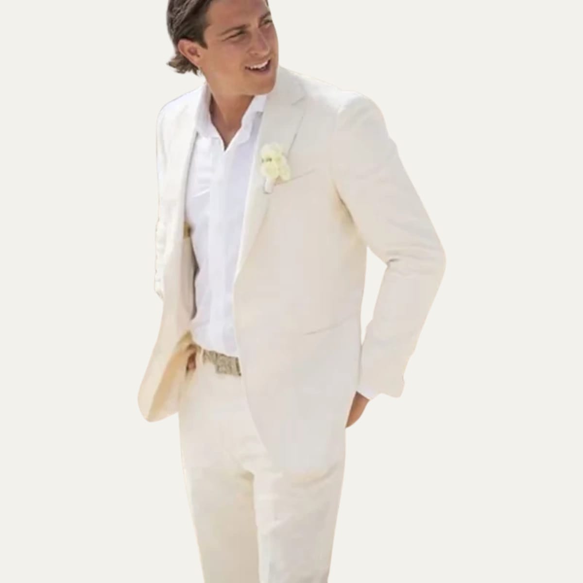 Men's Linen Blend Wedding Suit | Bevis_2