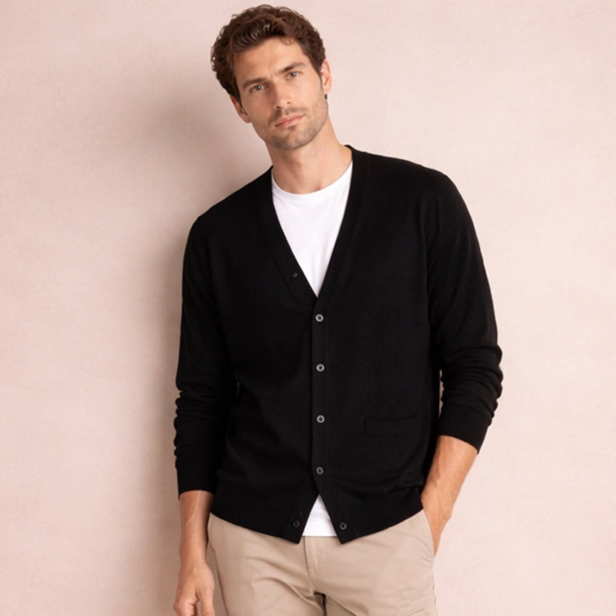 Men's Cashmere V-Neck Cardigan | Milo_8