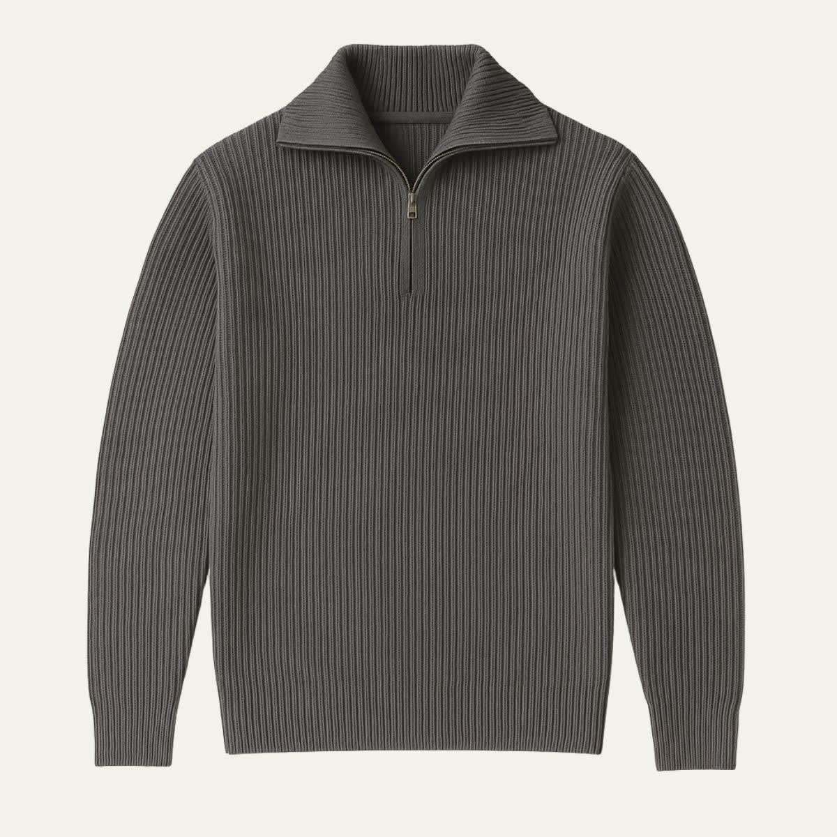 Men's Merino Wool Quarter Zip Jumper | James_10